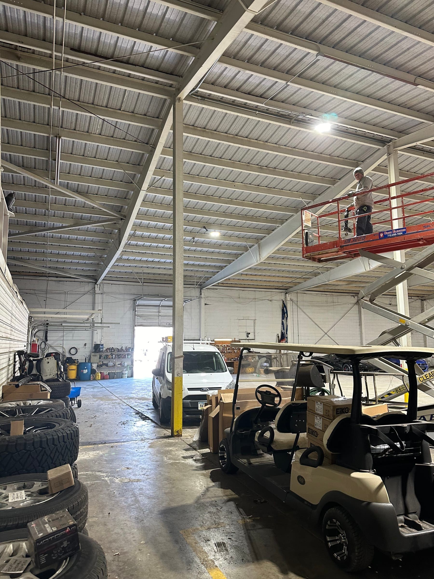 Three-phase commercial power installation