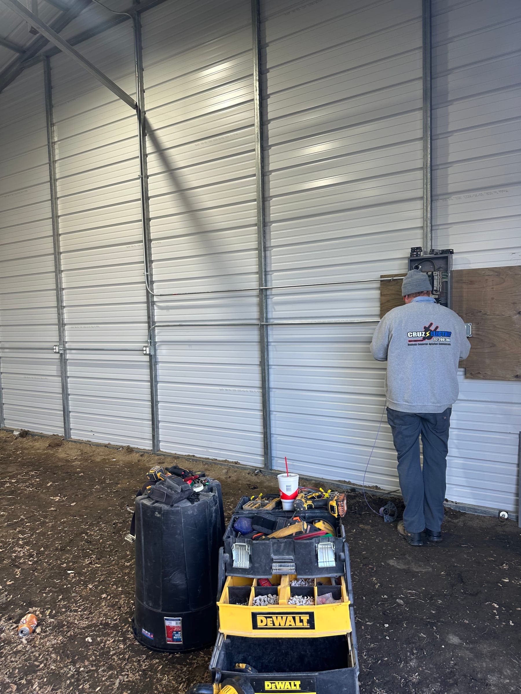 Completed commercial electrical project by Cruz Electric