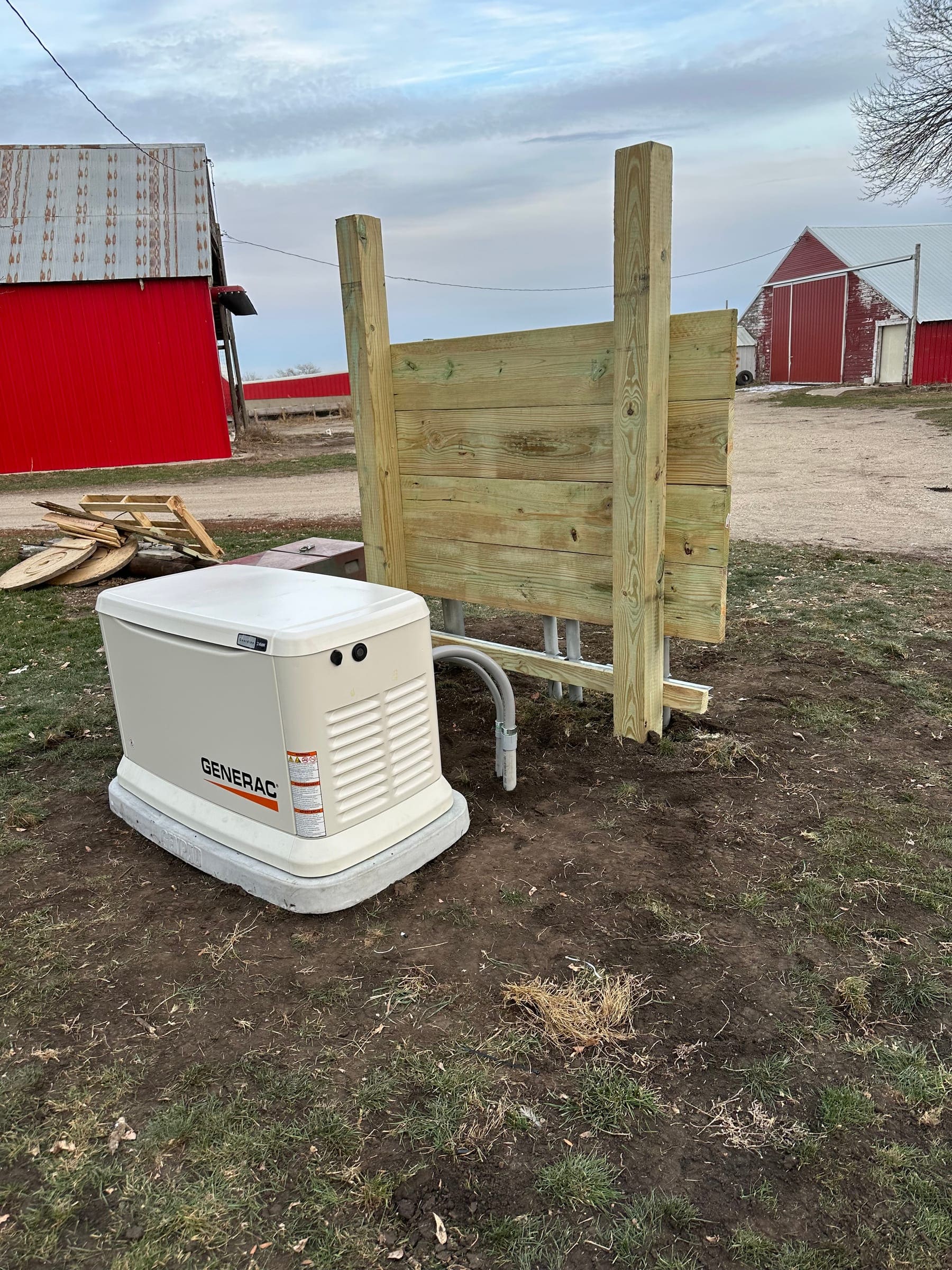 Generac standby generator installation by Cruz Electric